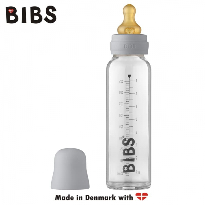 Antykolkowa Butelka Szklana dla Noworodków 225 ml CLOUD | BIBS