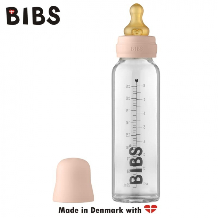 Antykolkowa Butelka Szklana dla Noworodków 225 ml BLUSH | BIBS