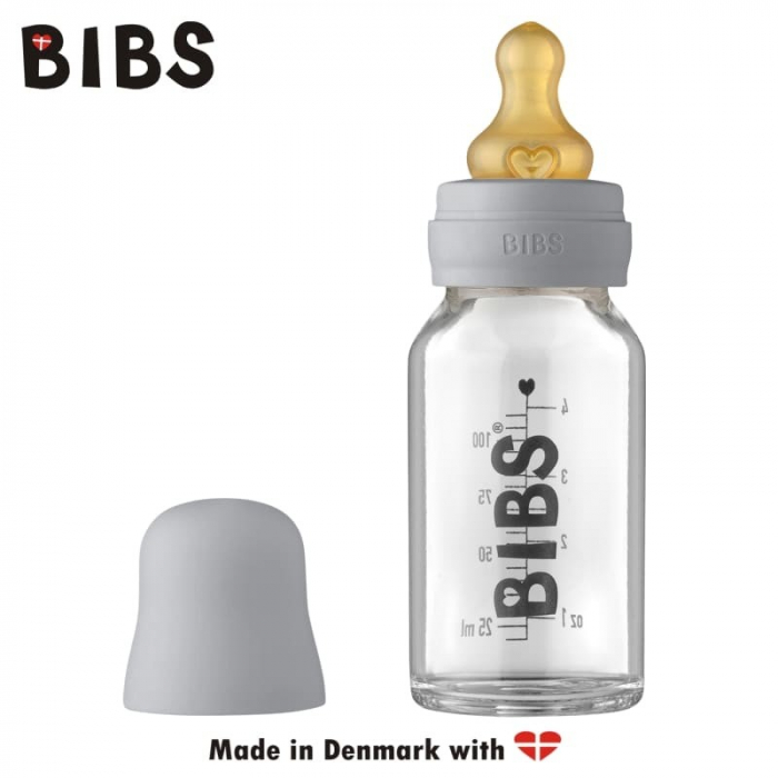 Antykolkowa Butelka Szklana dla Noworodków 110 ml CLOUD | BIBS