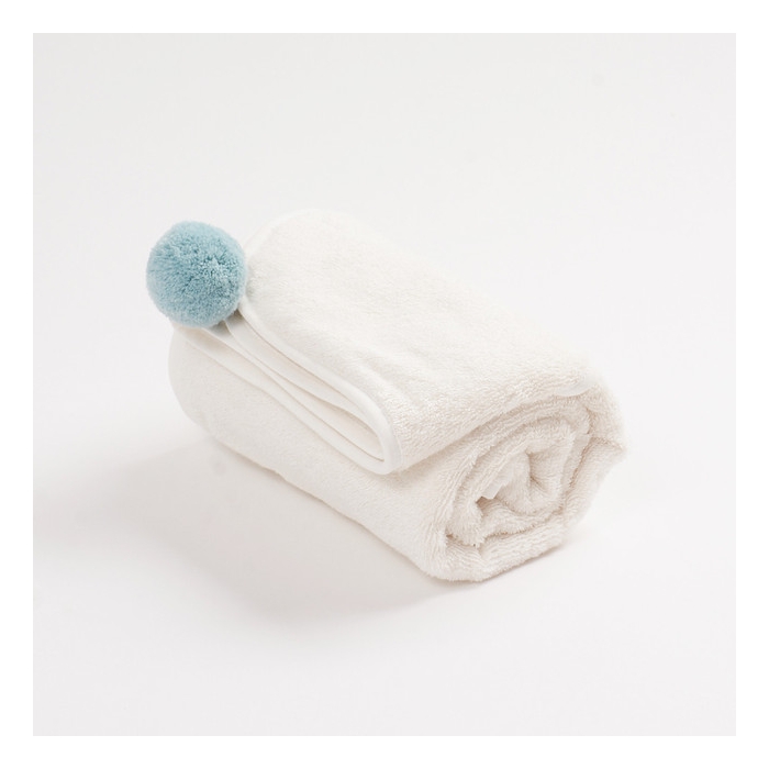 Bambusowy ręcznik niemowlęcy 75x75cm - Niebieski | BimBla