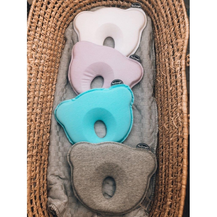 Poduszka ergonomiczna dla niemowląt - White Jersey | Bo Jungle