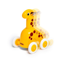 Drewniana zabawka Naciśnij i Jedź Żyrafa | BRIO