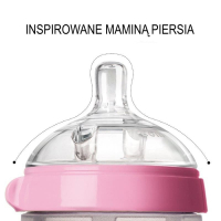 Antykolkowa butelka silikonowa MOM'S BREAST 150 ml Pink NEWBORN | COMOTOMO