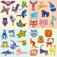 Multi - zestaw kreatywny 17 dekoracji Zwierzęta 6+ | Janod