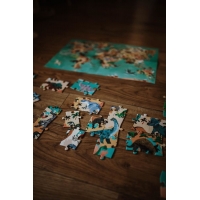 Puzzle edukacyjne z figurkami 3D Dinozaury 200 elementów 6+ | Janod