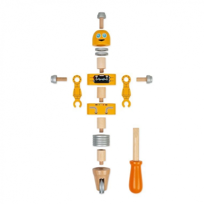Drewniane roboty do składania ze śrubokrętem Brico'kids | Janod