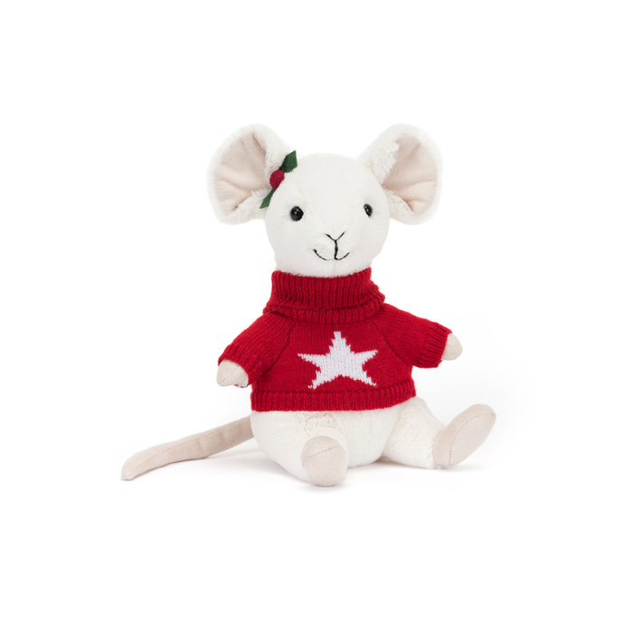 Wesoła Myszka w Czerwonym Sweterku 18 cm | JellyCat