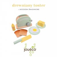 Drewniany toster + akcesoria śniadaniowe | Joueco