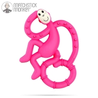 Gryzak Masujący Mini ze Szczoteczką - Pink | Matchstick Monkey