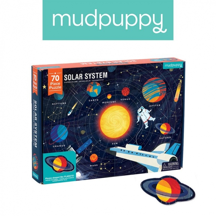 Puzzle Układ Słoneczny z elementami w kształcie planet 5+ | Mudpuppy