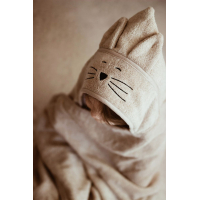 Bambusowy duży ręcznik Beige - Cat | My Memi