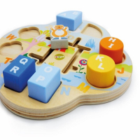 Drewniana Zabawka Edukacyjna Alfabet Miś | Oops