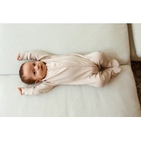 Pajacyk niemowlęcy Organic Cotton - Latte | Poofi