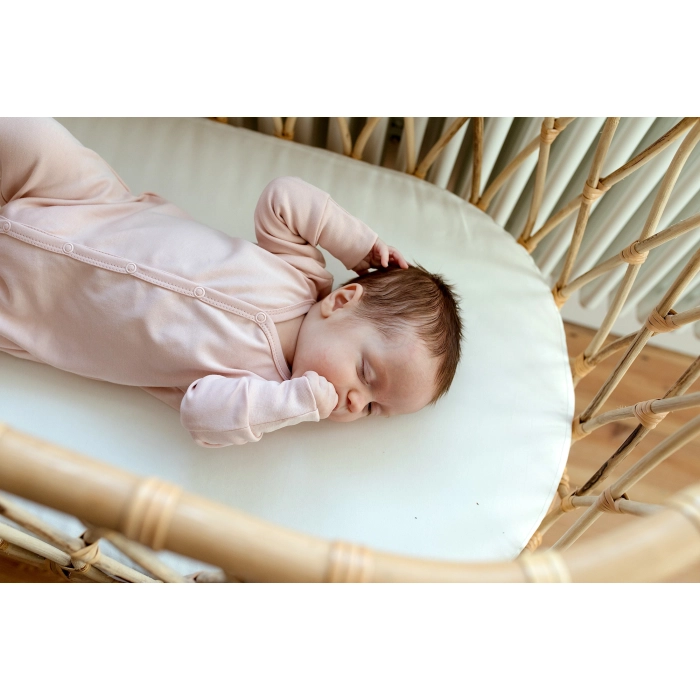 Pajacyk niemowlęcy Organic Cotton - Pudrowy | Poofi