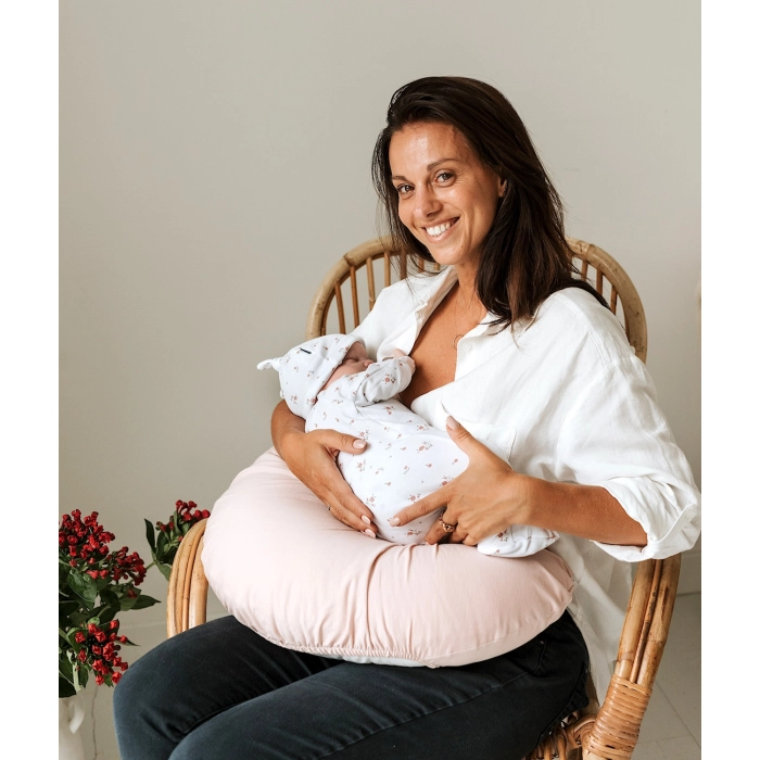 Wodoodporna poduszka do karmienia niemowląt HYGIENIC - Pudrowy | Poofi