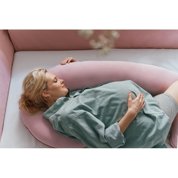 Poduszka Ciążowa Bawełna Organiczna - Piwonia | Poofi