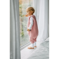 Śpiworek muślinowy z nogawkami dla dzieci – Pink 6m-2.5L 2.0Tog | Pulp