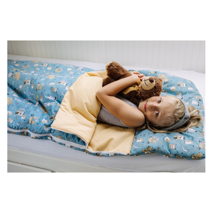 Śpiworek dla przedszkolaka z poduszką i workiem - Leśne Zwierzątka | Pulp