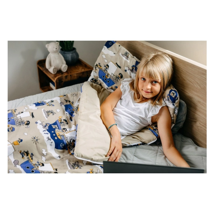 Śpiworek dla przedszkolaka z poduszką i workiem - Piraci | Pulp