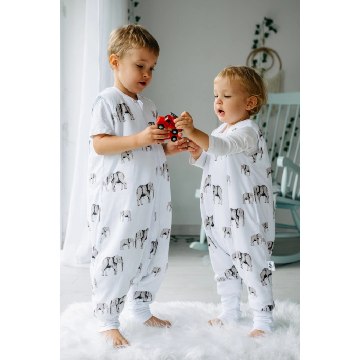 Śpiworek z nogawkami dla dzieci – Duże Słonie 2-4L 1.75Tog | Pulp