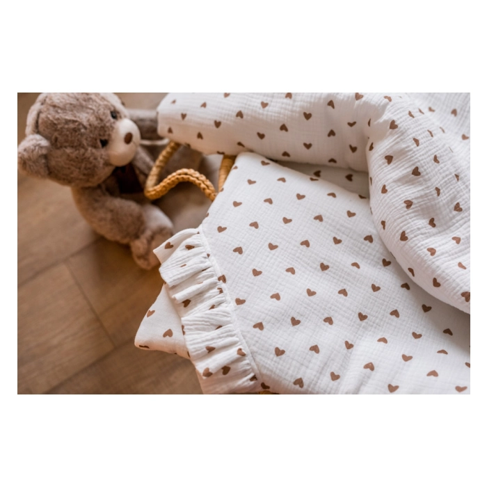 Pościel muślinowa dla niemowląt - Serduszka | Pulp