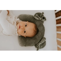 Poduszka z wglebieniem na glowke Royal Baby- Green | Sleepee
