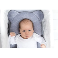 Poduszka z wglebieniem na glowke Royal Baby- Grey | Sleepee