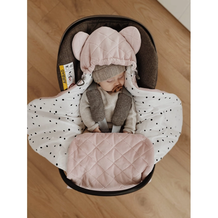 Otulacz/kocyk do fotelika samochodowego Royal Baby Pink | Sleepee