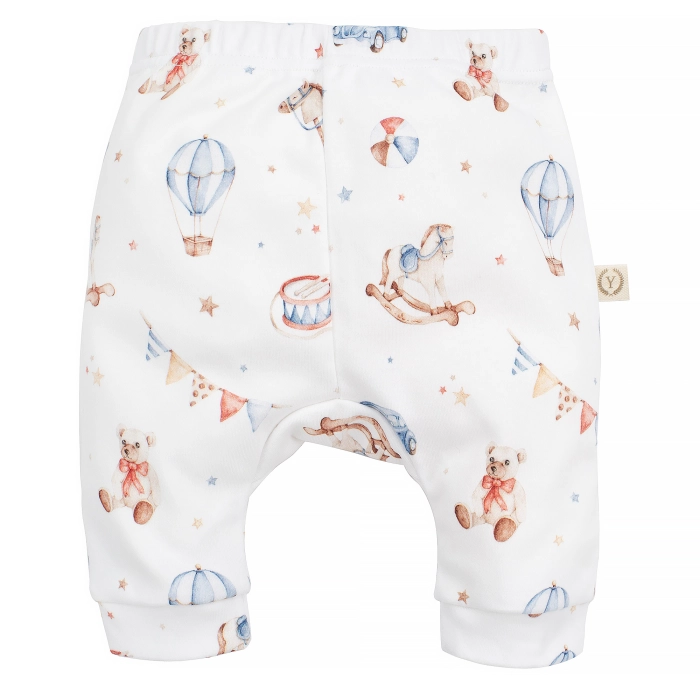 Spodnie niemowlęce z bawełny organicznej - RETRO TOYS | Yosoy