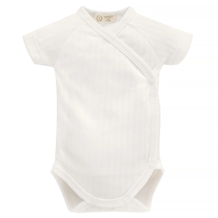 Body niemowlęce 100% bawełna krótki rękaw - Ażur | Yosoy
