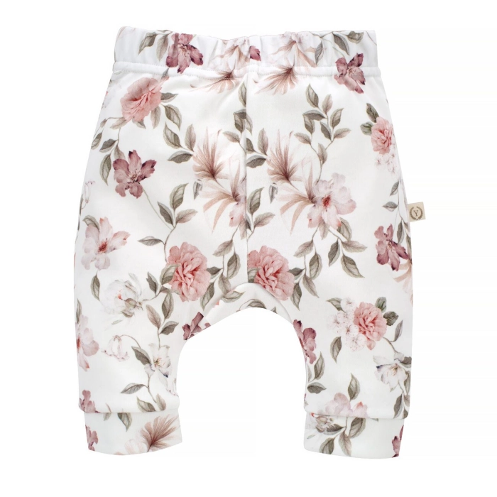 Spodnie niemowlęce Organic Cotton Boho Flowers Pink | Yosoy