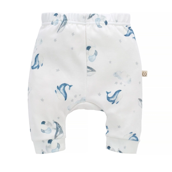Spodnie niemowlęce Organic Cotton Dreaming Whales | Yosoy