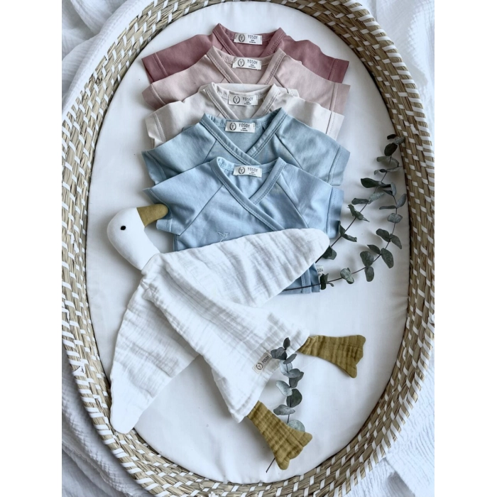 Body niemowlęce Organic Cotton krótki rękaw Sunrise Pink | Yosoy