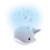 Projektor z dźwiękami i czujnikiem płaczu Wieloryb WALLY Grey | Zazu